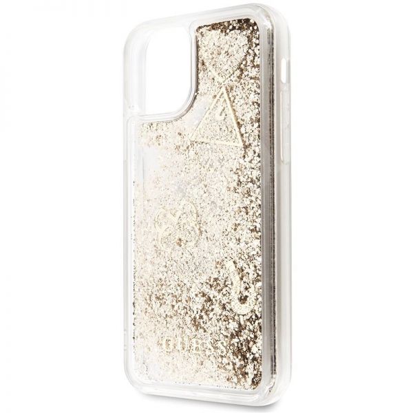 iPhone 11 Pro Guess Glitter Hearts(Gold) - 1
