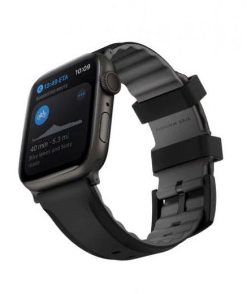 Apple Watch 42/44/45MM Viva Madrid Venturx Silicone Strap Black