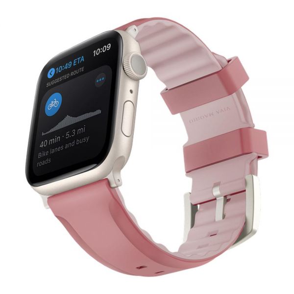 Apple Watch 42/44/45MM Viva Madrid Venturx Silicone Strap Pink