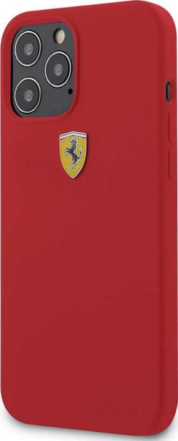 iPhone 12/Pro Ferrari Metal Logo - Red