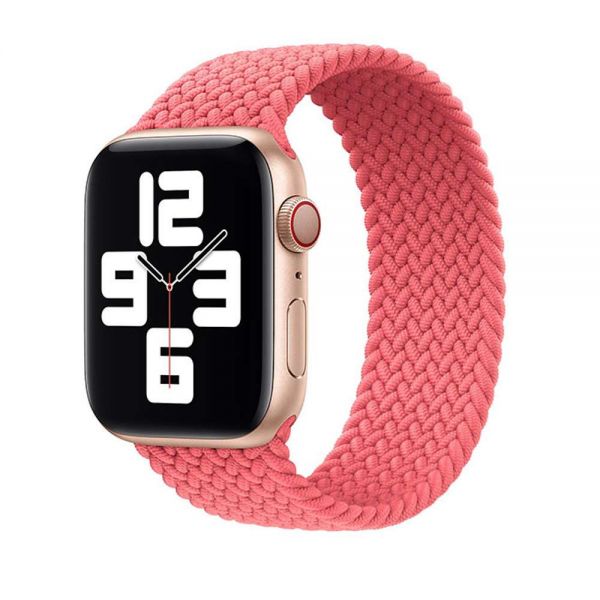 Apple Watch Green Braided Solo Loop Strap 38/40mm Pink
