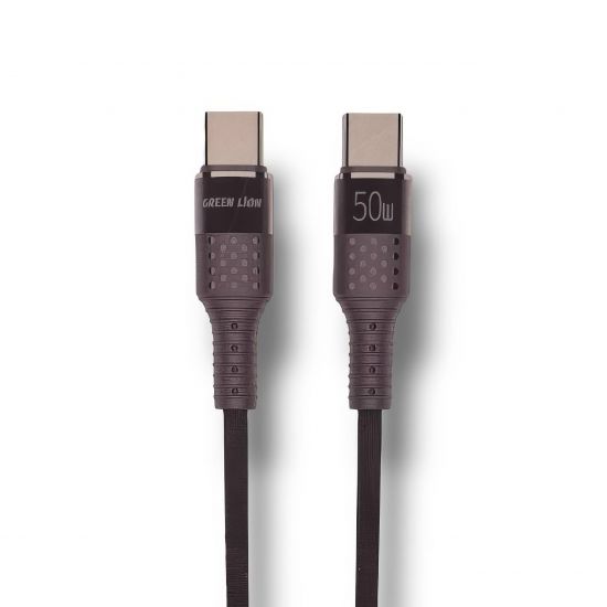 Cable Type-C to Type-C Green Lion 1M PD 50w(Black) - 27908