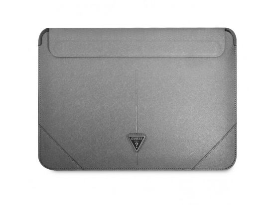 Guess Saffiano Triangle Computer Sleeve 16''-Silver  - 24099
