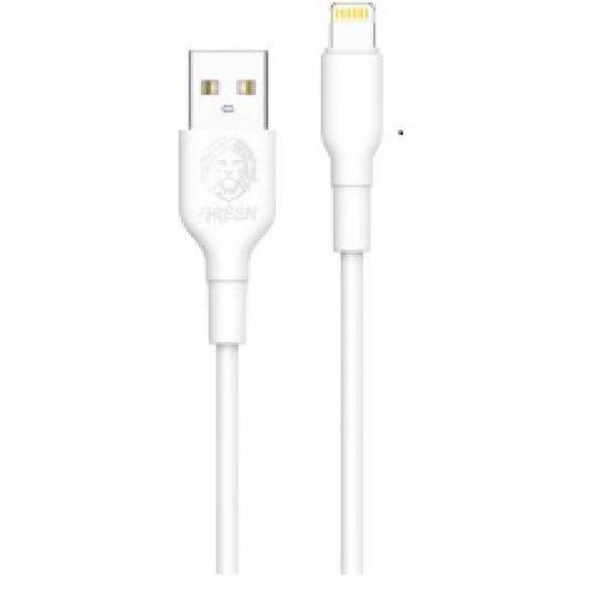 Cable Green PVC Lightning 1.2m 2A(White) - 26703