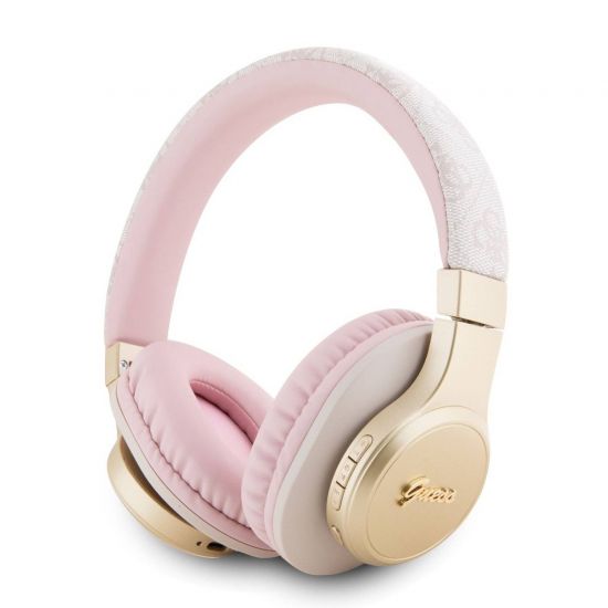Guess PU 4G Leather BT Headphone Sound with Script Metal Logo(Pink) - 27965