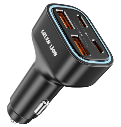 Car Charger Green Lion Quad Port 70W PD+QC 35W - 33537