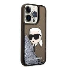 iPhone 15 Pro Karl Lagerfeld Liquid Glitter Case(Black) - 30885