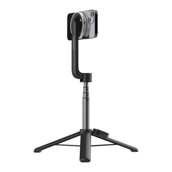 Porodo Magnetic Selfie Stick 64.5cm 3 Leg Tripod and Remote Control(Black) - 32756