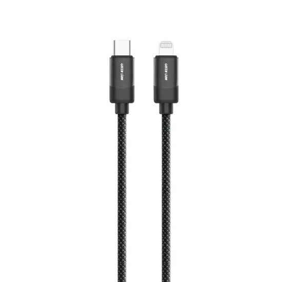 Green Lion USB-C to Lightning Braided Zinc Alloy Cable 27W(Black) - 31784