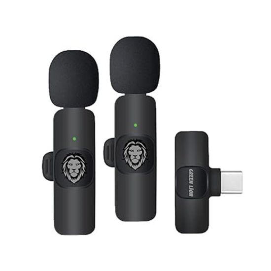 Green Lion 3 in 1 Wireless Microphone(Black) - 29391