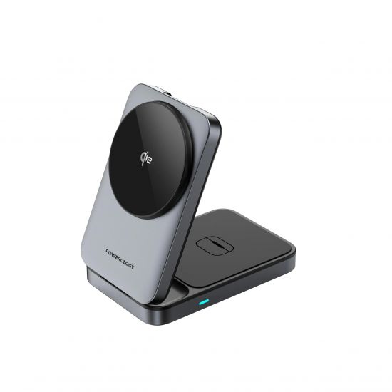 Powerology 3-in-1 Foldable Magnetic Wireless Charging Bracket  - 33424