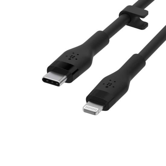 Cable Type-C to Lightning Belkin BOOST CHARGE Flex Connector Soft-touch 3M(Black)  - 27635
