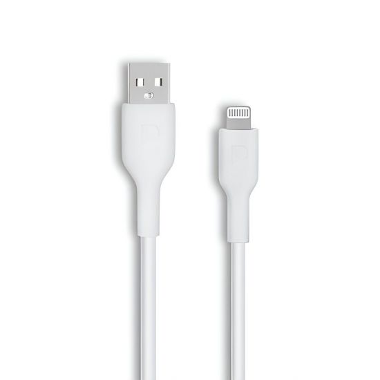 Cable USB to Lightning Powerology PVC 1.2M(White) - 31308