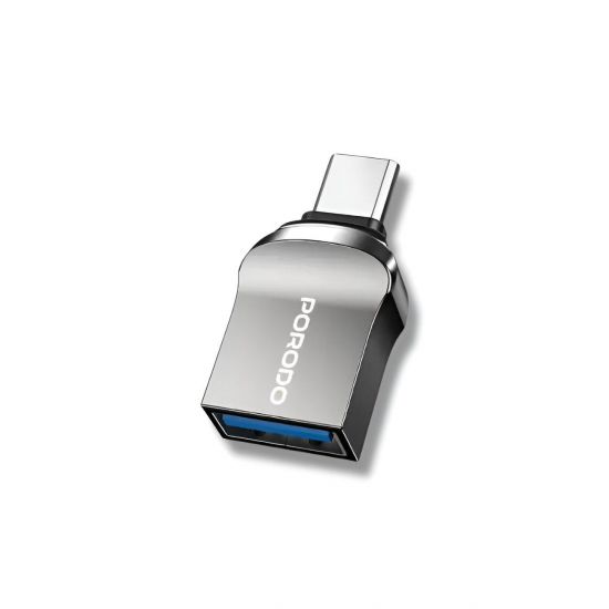 Porodo USB C to Type-C Adapter OTG Zinc Alloy - 31166