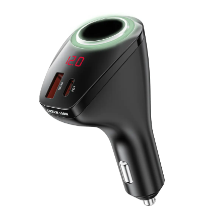 Car Charger Green Lion Power Drive 75W PD+QC 45W 12V Socket  - 33536
