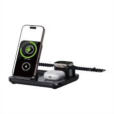 Green Lion 3in1 Multifunctional Wireless Charger(Black) - 32653