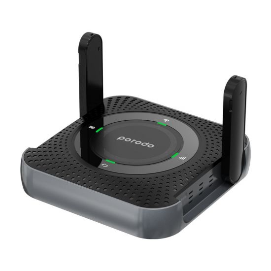 Porodo Portable CPE MiFi 3G/4G Wireless Router 3000mAh(Black) - 32747
