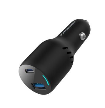 Car Charger Powerology PD 65W Type-C Cable Dual Ports - 33422