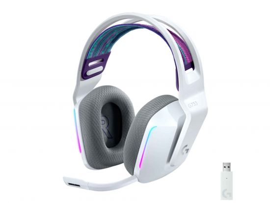 Logitech G733 Lightspeed Wireless RGB Gaming Headset(White) - 27445