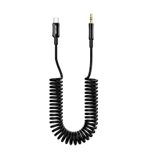 Cable AUX to Type-C Porodo Coiled Cable 1.2M(Black) - 29460