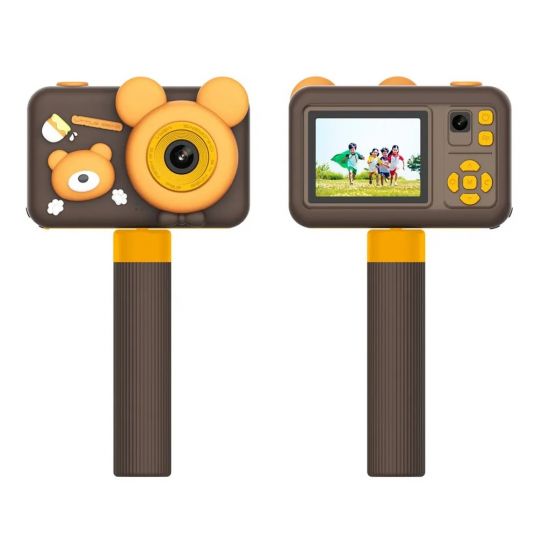 Porodo Kids Digital Camera Whit Tripod Stand(Brown) - 29408