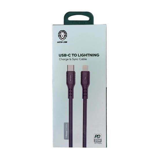 Cable Green Lion Type-C-Lightning Charge & Sync Cable 1m 2.1A PVC - 26715