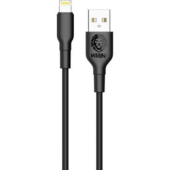 Green PVC USB-A to Lightning Cable 3M(Black) - 31186