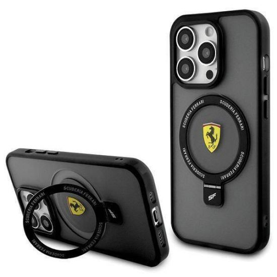 iPhone 15 Pro/15 Pro Max Ferrari Magsafe Ring Stand Case(Black) - 28492