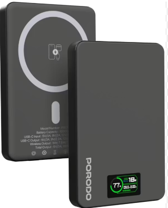 Porodo 10000mAh Power Bank Total Output: 5V/3A(Max) TFT - 33613