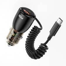 Car Charger Porodo 110W Transparent Dual Port with Type-C Cable - 27915