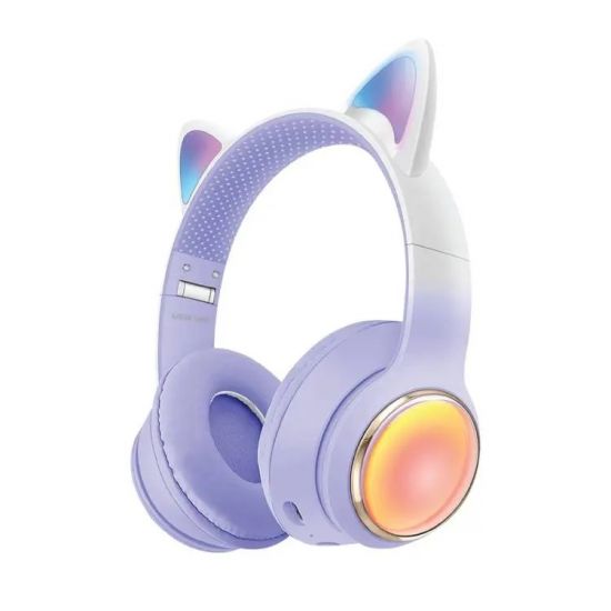 Green Lion GL-400 Kids Wireless Head Phone(Purple) - 29580