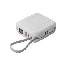 Power Bank Porodo Magsafe 10000mAh with Type-C,Lightning Cable(White) - 28798
