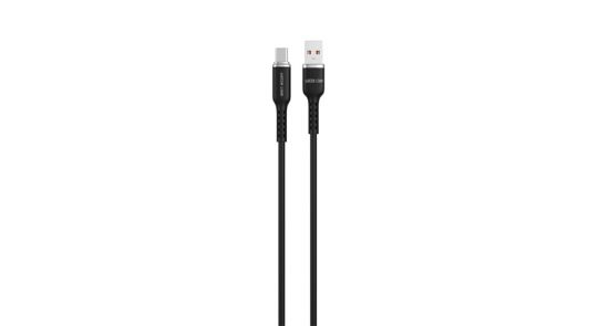 Green Lion USB-A to Type-C Silicone Cable 1M 15W(Black) - 32663