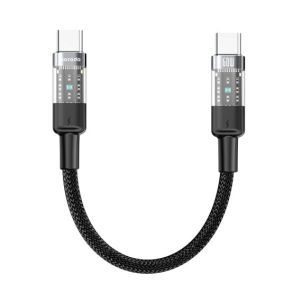 Cable Type-C to Type-C Porodo Braided 100W Transparent 1.2M(Black) - 32679