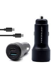 Car Charger Powerlogy 36W with Type-C to Type-C Cable - 28411