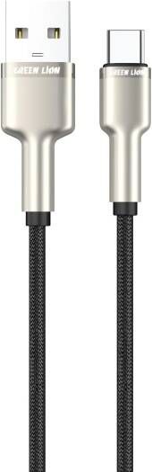 Green Lion USB-A to USB-C Braided Zinc Alloy Cable 18W 1M - 33576