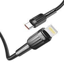 Cable Type-C to Lightning Porodo Braided 20W PD 1M(Black) - 27905