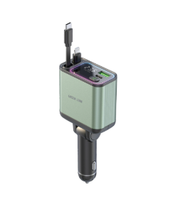 Car Charger Green Lion Retractable 90W PD 65W - 33541