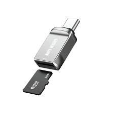 Green Lion SD Card Reader USB C to Micro SD(Silver) - 32778