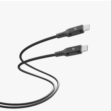 Powerology 100W USB-C to USB-C V3.1 5G Metal Plug Nylon Braided Cable 2M - 33411