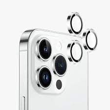 iPhone 15 Pro Max Green Lion Diamond Design Camera Lens(Silver) - 28305