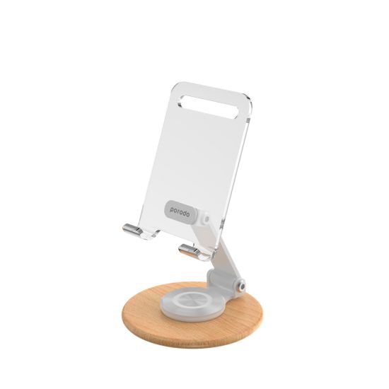 PorodoTransparent Mobile Stand(White) - 30338