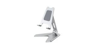 Porodo 180 Adjustable Aluminum Phone Holder(Silver) - 32727