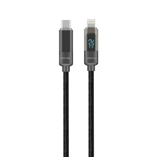 Green Lion USB-C to Lightning Digital Display Cable 1M 20W(Black) - 31170