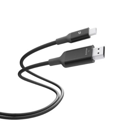 Powerology USB-C to HDMI V3.1 Aluminium Shell Nylon Braided Cable 2M  - 33413