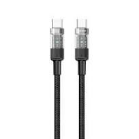 Cable Type-C to Type-C Porodo 100W Braided with Display 1.2M(Black) - 28940