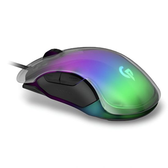 Porodo Gaming Wired Mouse(PDX315 7D Cristal Shell Black) - 25197