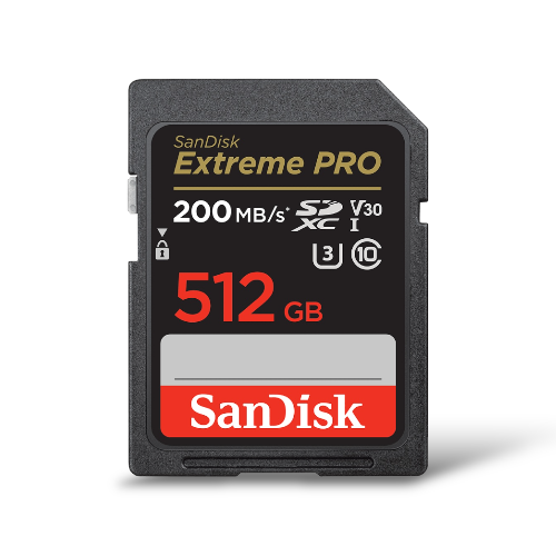 SanDisk Extreme Pro UHS-I SD Card (512GB) - 31949
