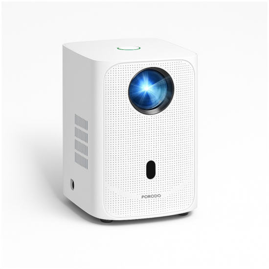 Porodo 720p Mini Projector Wireless Mirroring(White) - 32752
