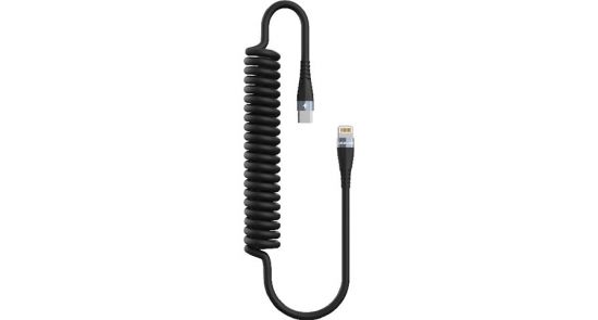 Cable Type-C to Lightning Green Lion PD27 TPU Spring 1.8M(Black) - 29036